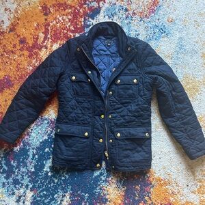 Jcrew Factory Women quilted Field Jacket - Dark Blue